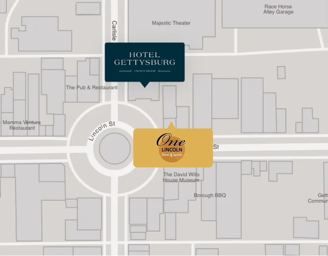 Map - Hotel Gettysburg